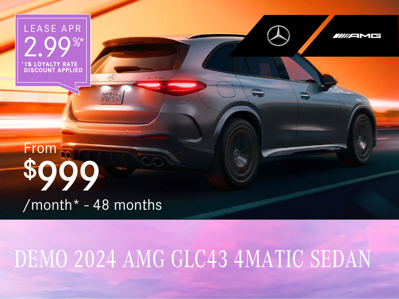 2024 AMG GLC43 4MATIC SUV from $999/month*+tx