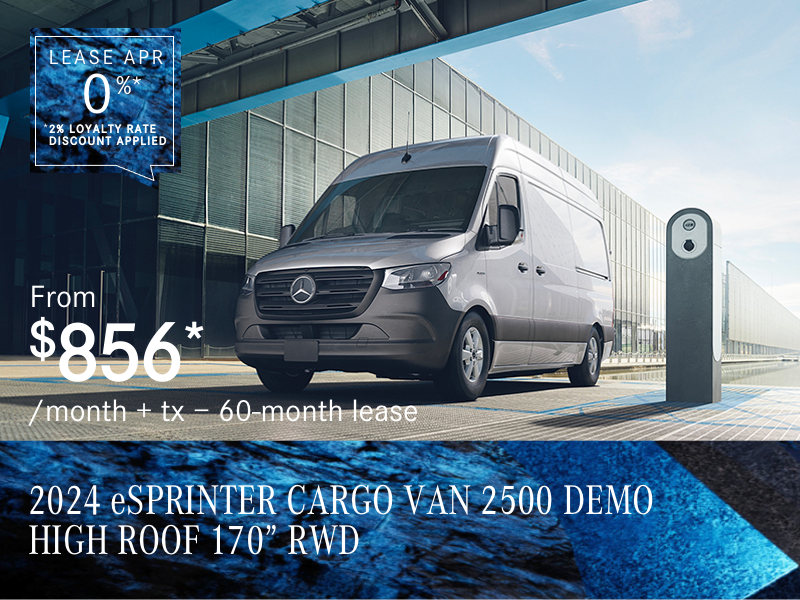 2024 eSPRINTER 2500 Cargo Van, 170¨ from $856/month*+tx