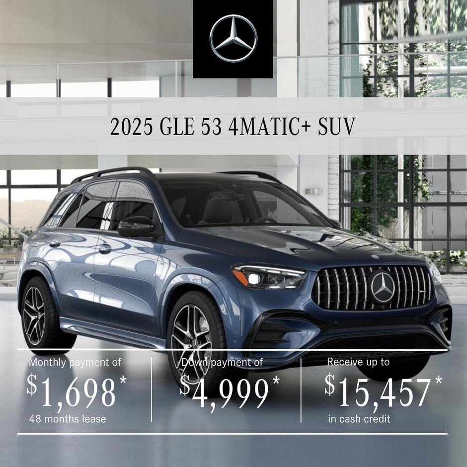 2025 AMG GLE53 4MATIC SUV from $1,698/month*+tx