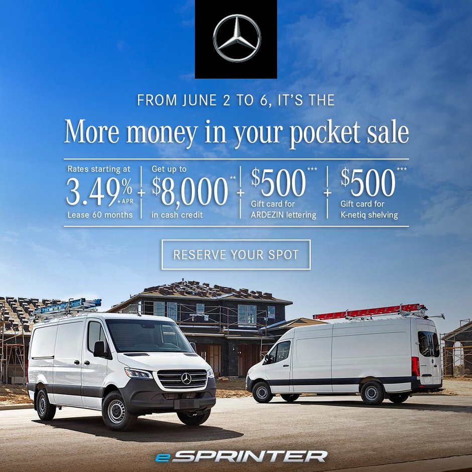 SPRINTER MEGA SALE EVENT FROM JUNE 2 TO 6