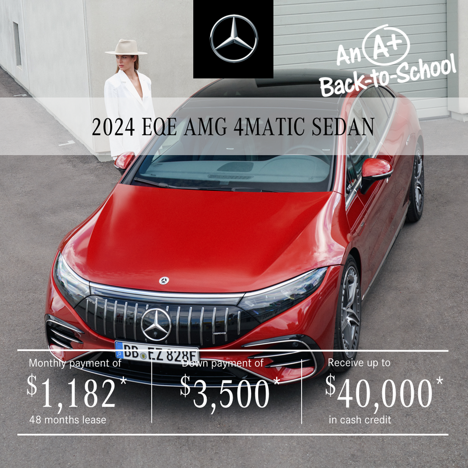 2024 AMG EQE 4MATIC SEDAN demo starting at $1,182/per month*+tx.