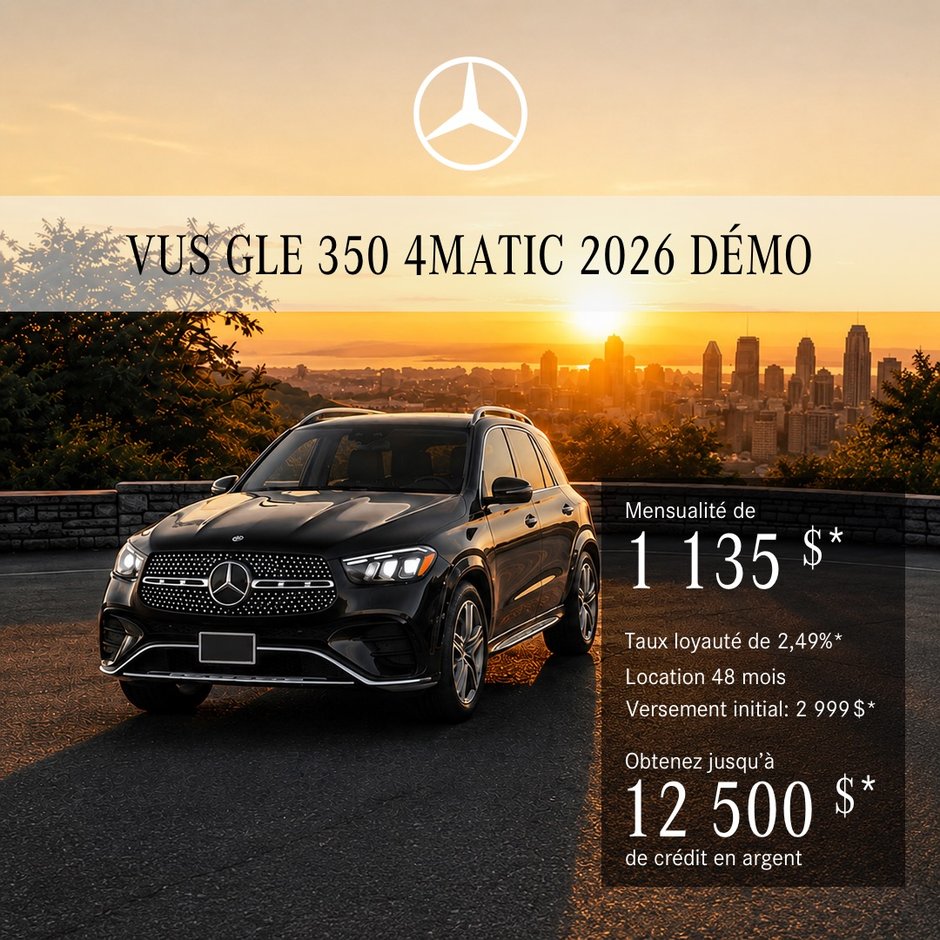 VUS GLE 350 4MATIC 2026 en location à partir de 1 135 $/mois + taxes*