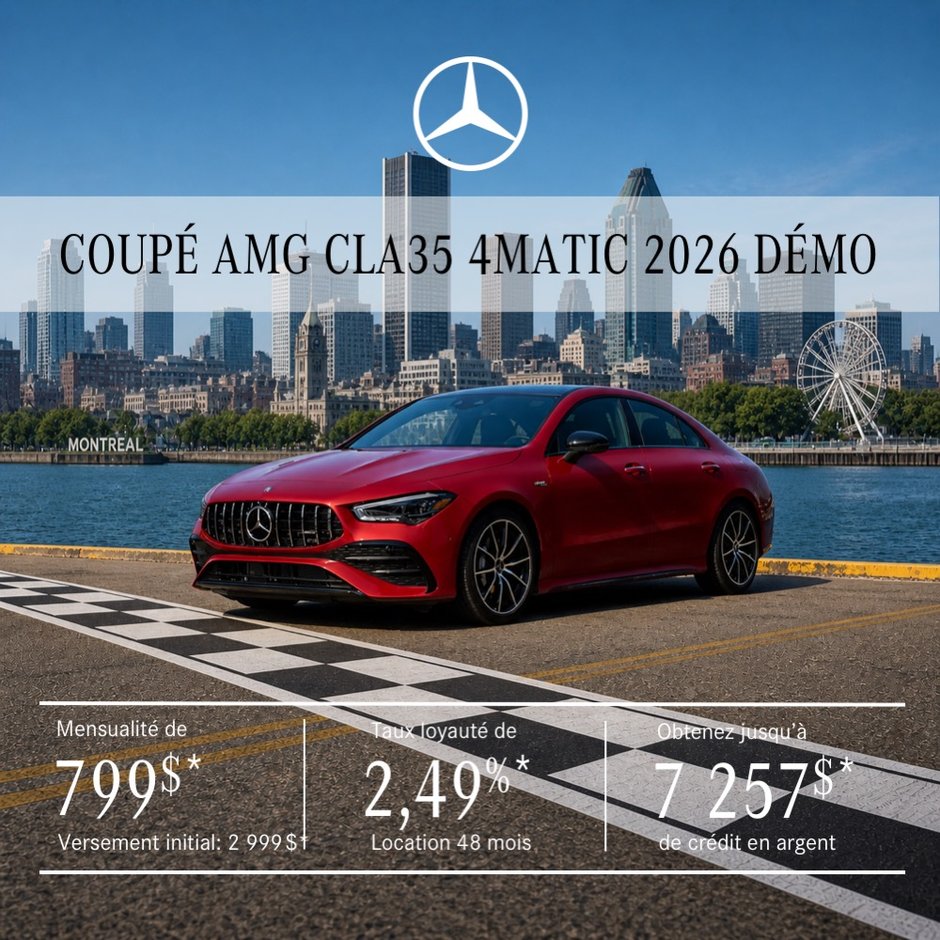Coupé AMG CLA 35 4MATIC 2026 en location à partir de 799 $/mois + taxes*