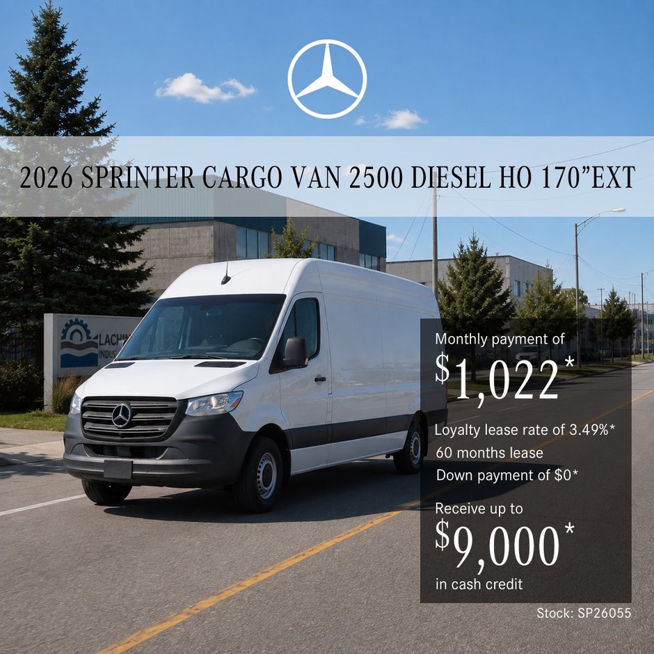 2026 Sprinter Cargo Van 2500 High Roof Diesel HO – 170