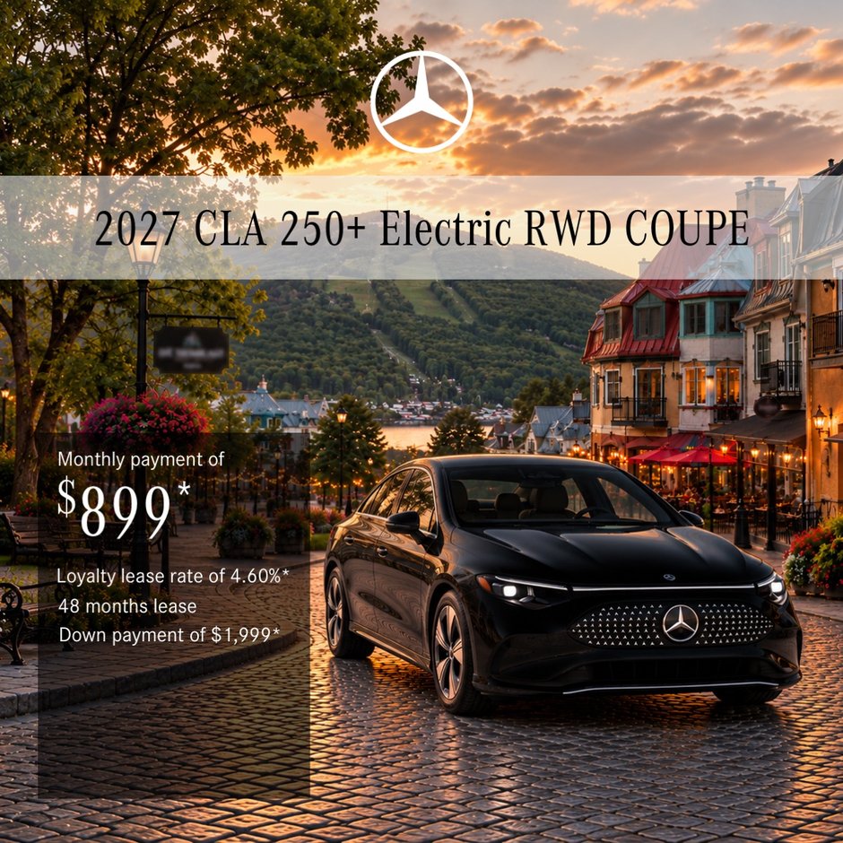 Lease the 2027 CLA 250+ Electric RWD Coupe from $899/month + taxes*