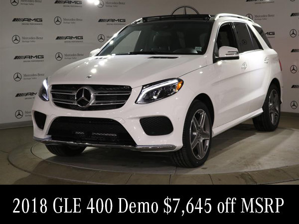 2018 GLE 400 Demo $7645 off MSRP