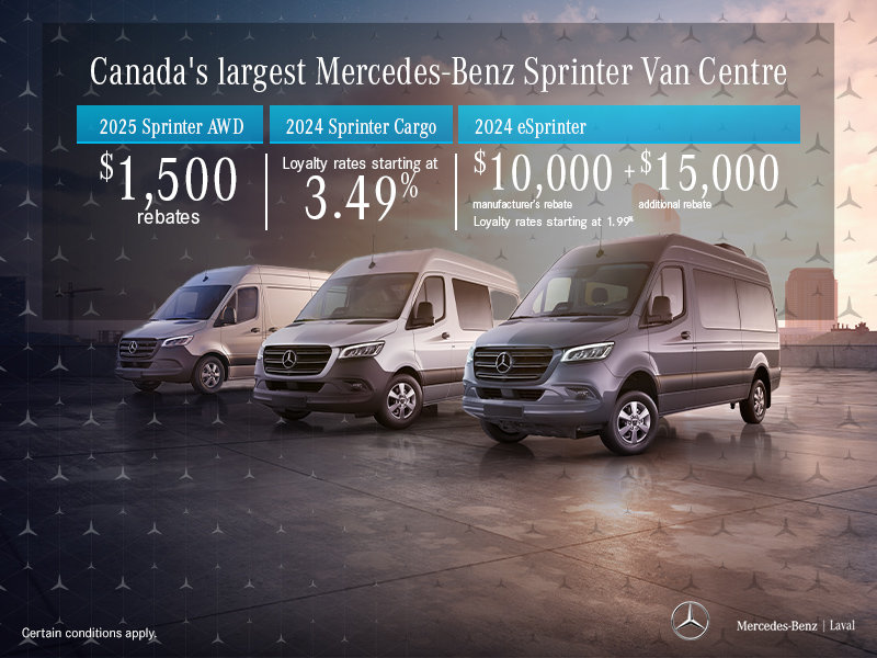 Les plus grand centre des camions Mercedes-Benz Sprinter au Canada