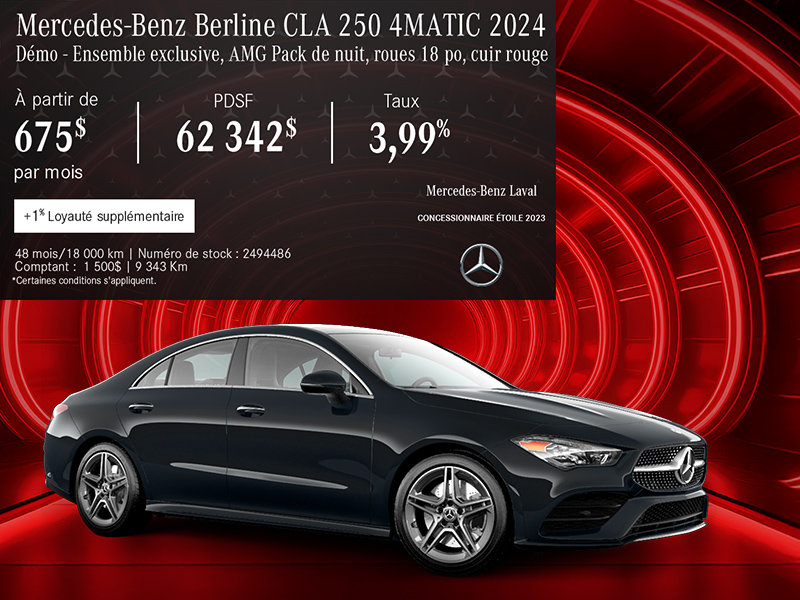Le Mercedes-Benz CLA 250 4MATIC 2024