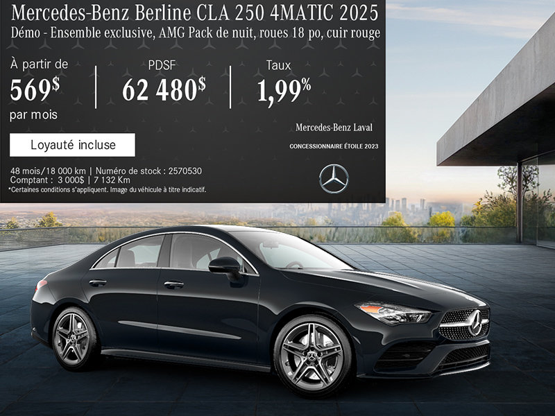 Le Mercedes-Benz CLA 250 4MATIC 2025
