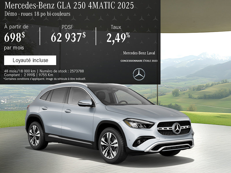 Le Mercedes-Benz GLA 250 4MATIC 2025