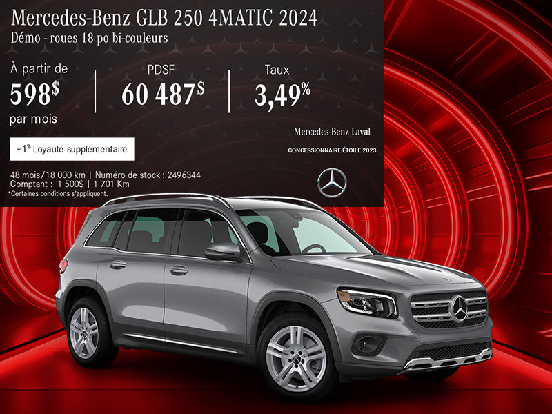 Le Mercedes-Benz GLB 250 4MATIC 2024