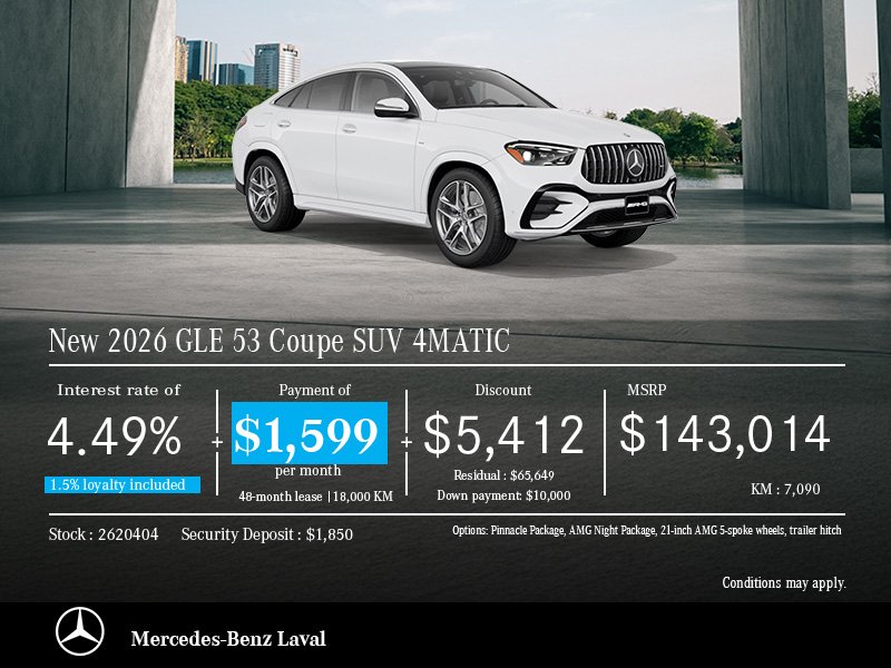 2026 GLE 53 Coupe SUV 4MATIC