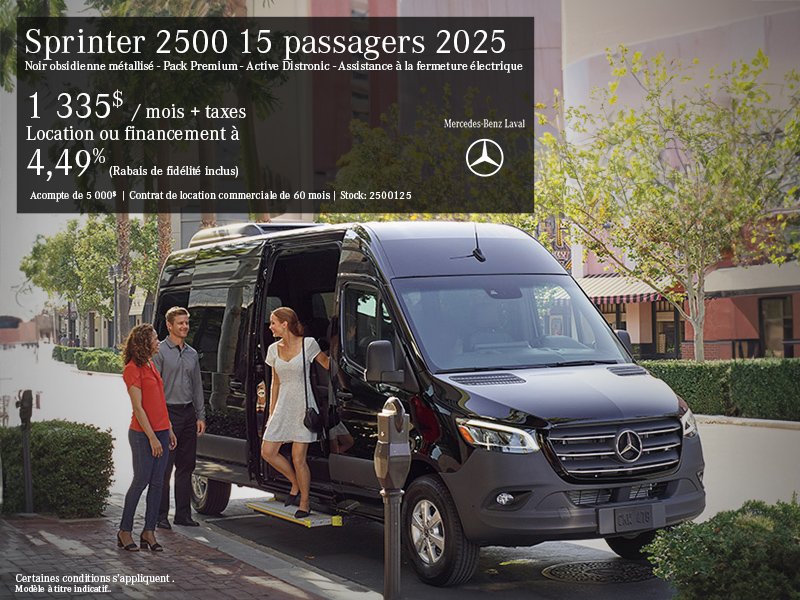 Sprinter 2500 15 passagers Van MY25