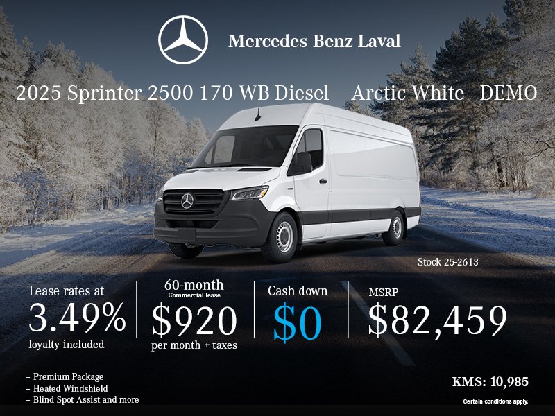 2025 Sprinter 2500 170 WB Diesel