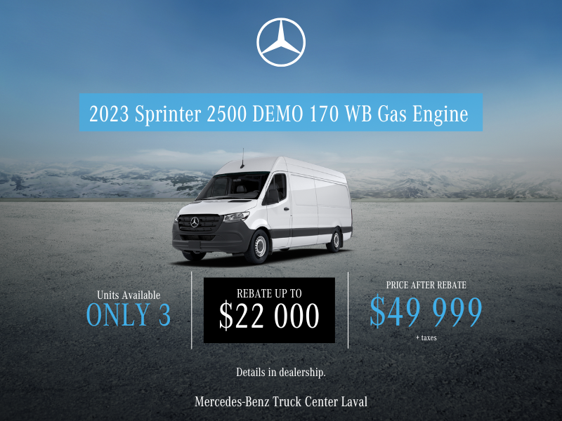 2023 Sprinter 2500 170 WB Gas Engine DEMO