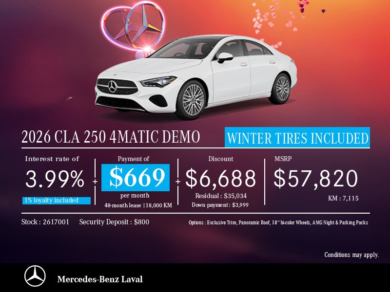 2026 Mercedes-Benz CLA 250 4MATIC