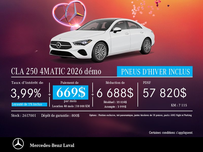 Mercedes-Benz CLA 250 4MATIC 2026