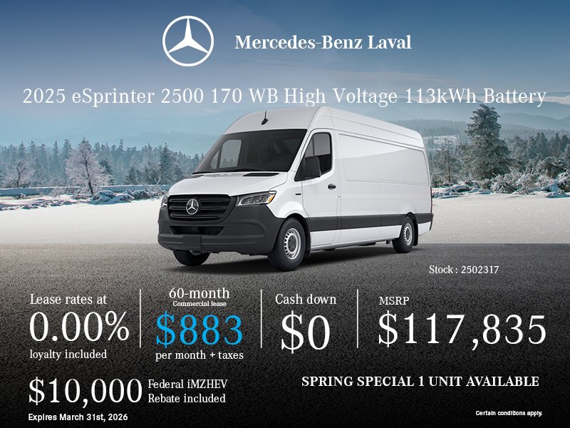 2025 eSprinter 2500 170 WB