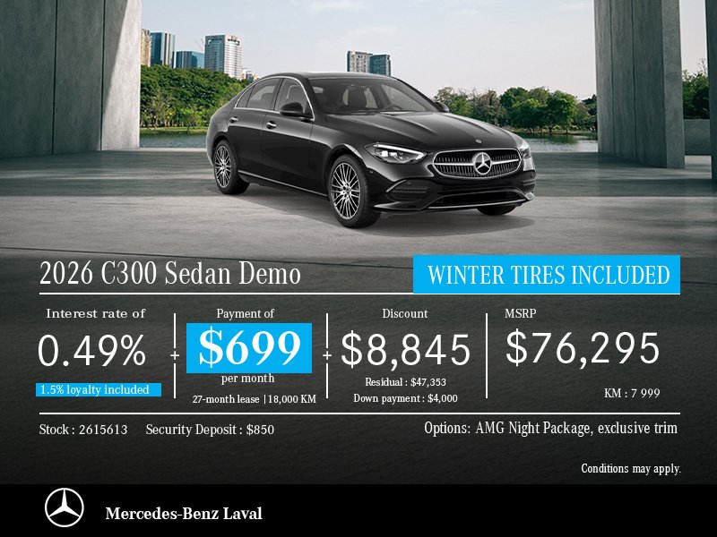 2026 C300 Sedan Demo