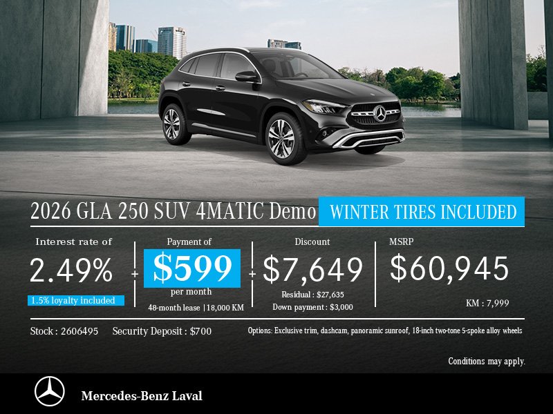 2026 GLA 250 SUV 4MATIC DEMO