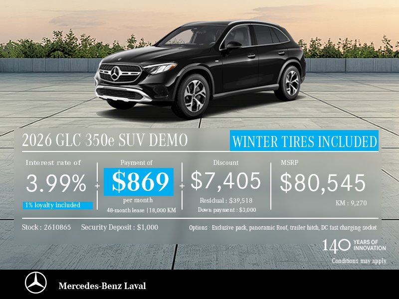 2026 GLC 350e SUV DEMO