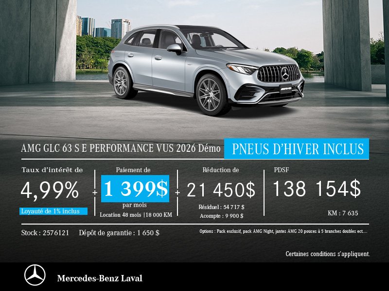 GLC 63 S E PERFORMANCE VUS 2026 Démo