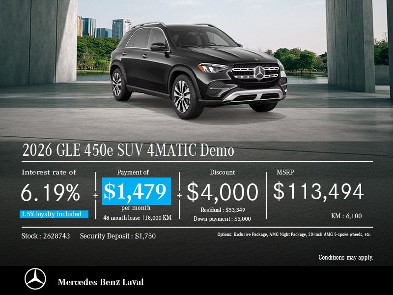 2026 GLE 450e SUV DEMO