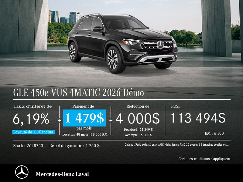 GLE 450e VUS 2026 DÉMO