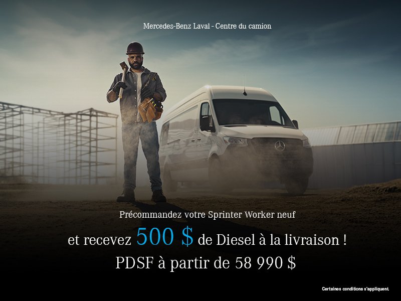 Précommander votre SPRINTER WORKER