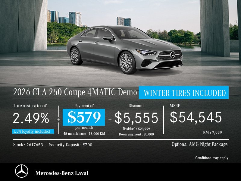 2026 CLA 250 Coupe 4MATIC Demo