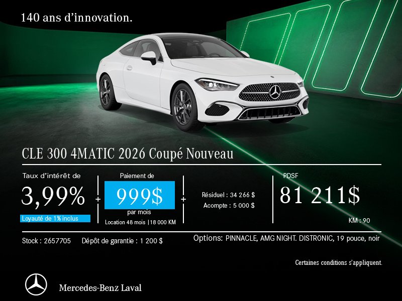 CLE 300 Coupé 4MATIC 2026