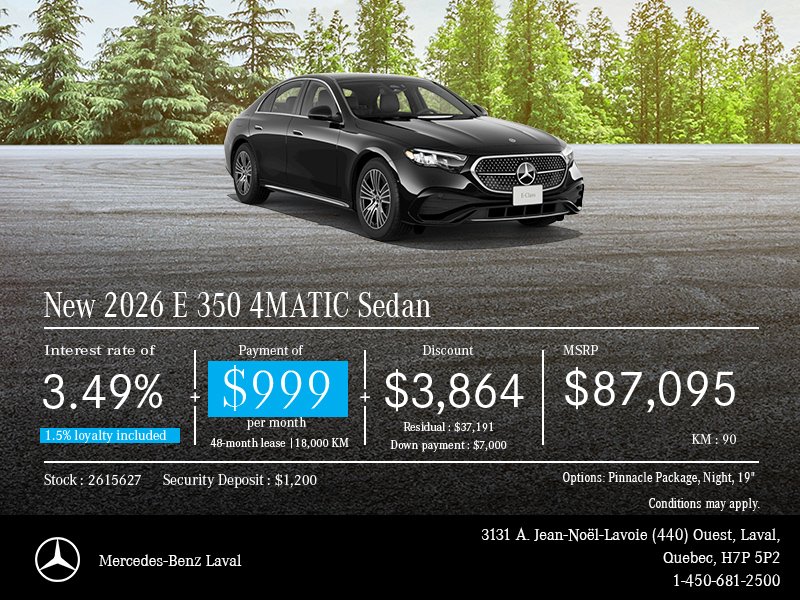 2026 E 350 4MATIC Sedan