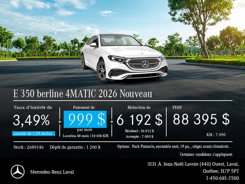 E 350 Berline 2026