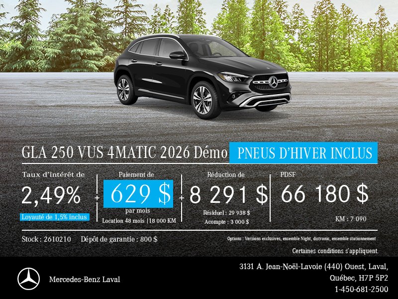 GLA 250 4MATIC VUS 2026