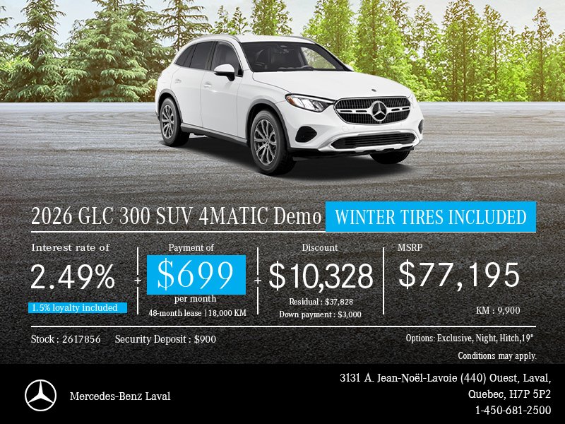 2026 GLC 300 SUV 4MATIC Demo