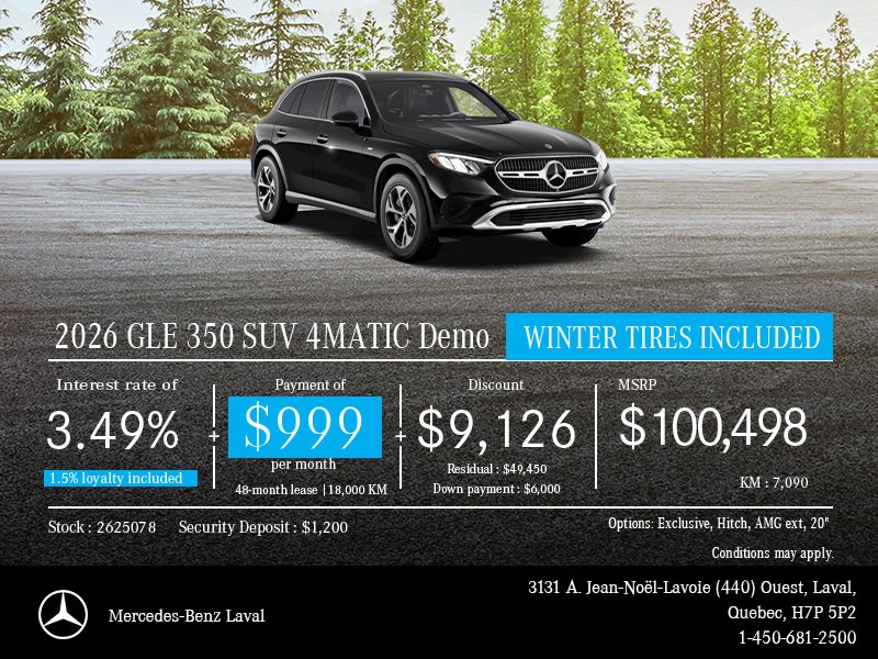 2026 GLE 350 SUV 4MATIC Demo