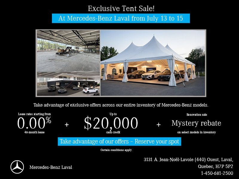 Exclusive Tent Sale!