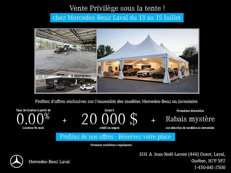 Vente Privilège sous la tente !