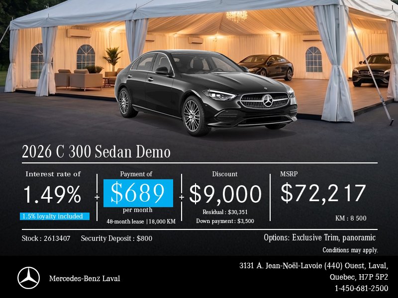 2026 C 300 Sedan Demo