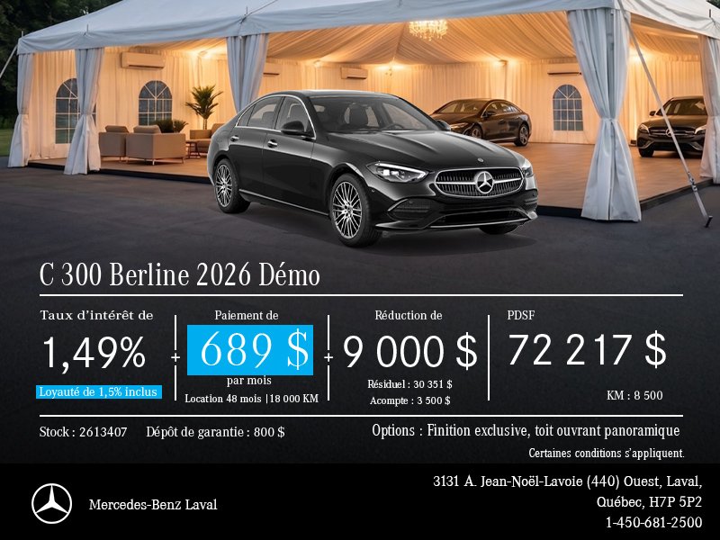 Démo C 300 Berline 2026