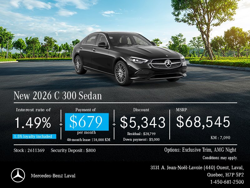 New 2026 C 300 Sedan