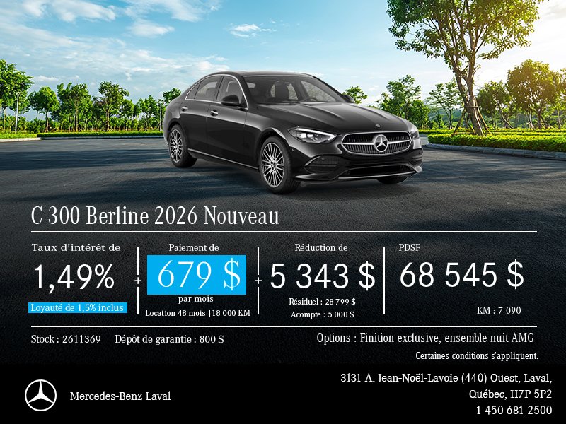 Nouveau C 300 Berline 2026
