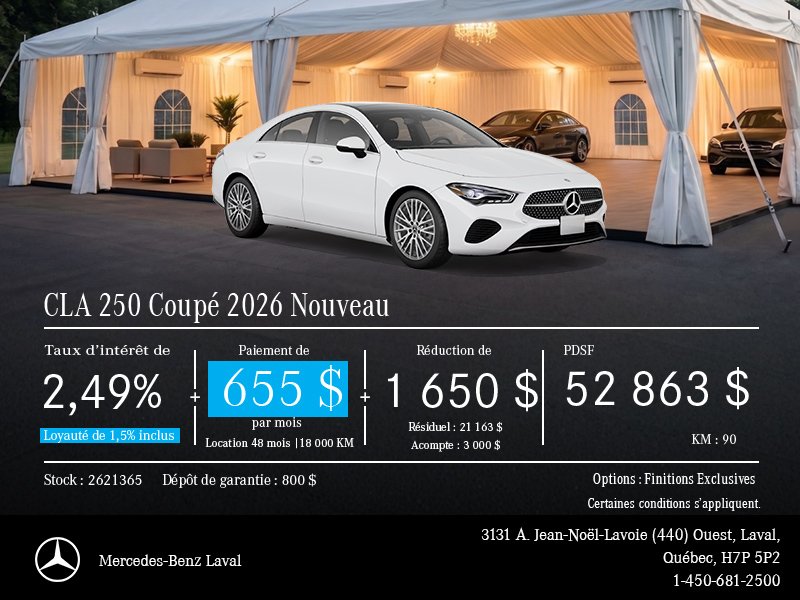 CLA 250 Coupé 2026