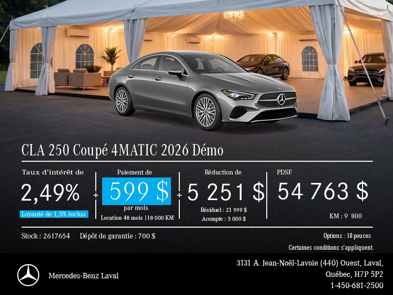 CLA 250 Coupé 4MATIC 2026