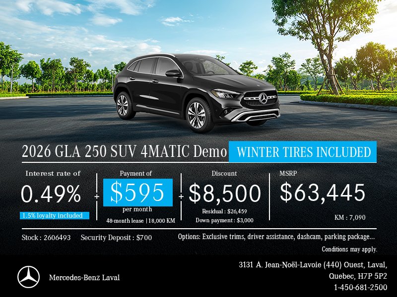 2026 GLA 250 SUV 4MATIC