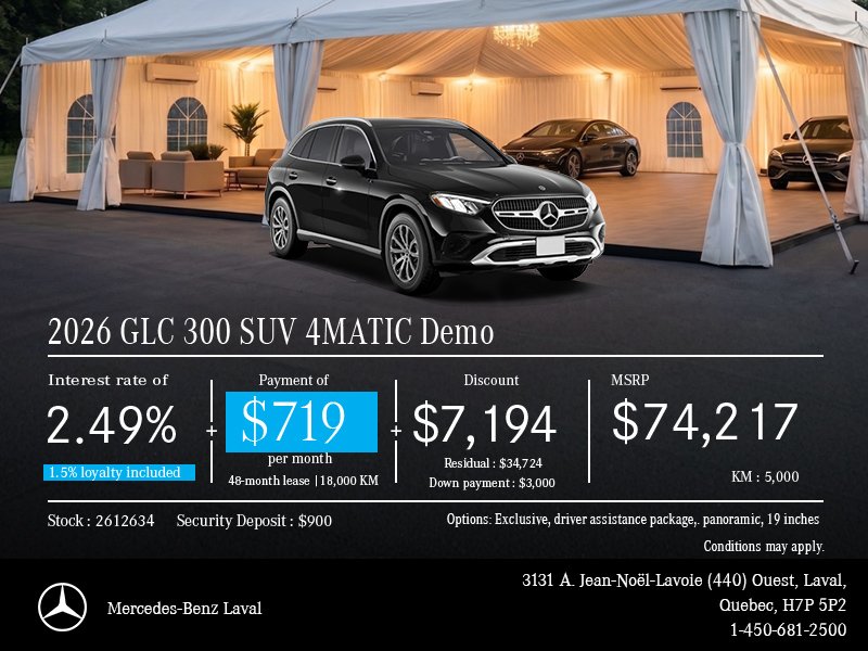 2026 Mercedes-Benz GLC 300 SUV 4MATIC Demo