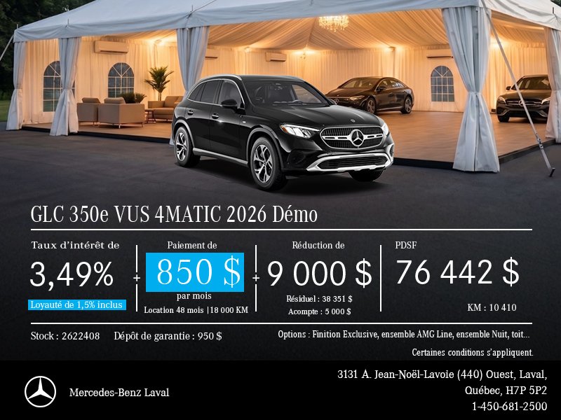 GLC 350e VUS 4MATIC 2026