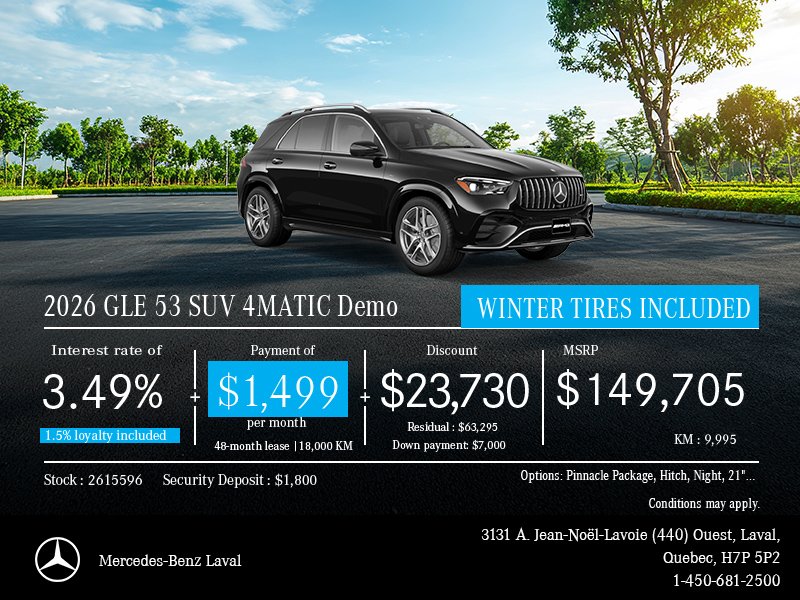 2026 GLE 53 Coupe SUV 4MATIC Demo