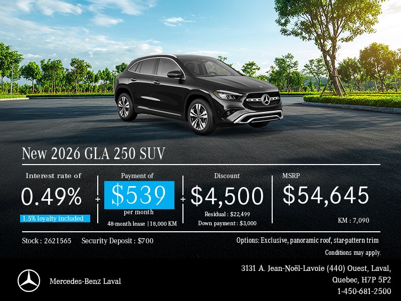 2026 GLA 250 SUV 4MATIC