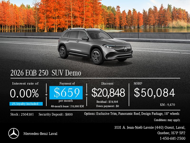 2025 EQB 250 SUV Demo